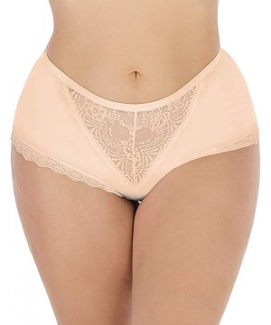 Panties Women's Plus Size Stretch Sexy Lace Underwear Frozen Silk Seamless Briefs with Ice Silky Tactile Touch Panties 3 Pack...