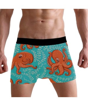 Boxer Briefs Cute Sea Octopus Boxer Briefs for Men Boy Youth Soft Comfort Underwear Polyester Spandex - CJ18N0RRA5Q