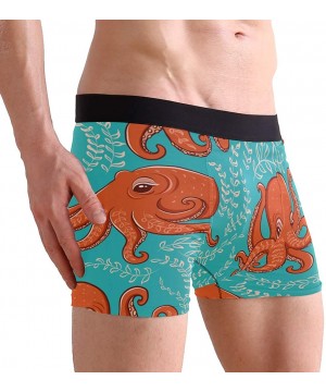 Boxer Briefs Cute Sea Octopus Boxer Briefs for Men Boy Youth Soft Comfort Underwear Polyester Spandex - CJ18N0RRA5Q