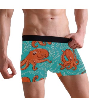 Boxer Briefs Cute Sea Octopus Boxer Briefs for Men Boy Youth Soft Comfort Underwear Polyester Spandex - CJ18N0RRA5Q