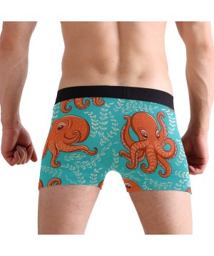 Boxer Briefs Cute Sea Octopus Boxer Briefs for Men Boy Youth Soft Comfort Underwear Polyester Spandex - CJ18N0RRA5Q