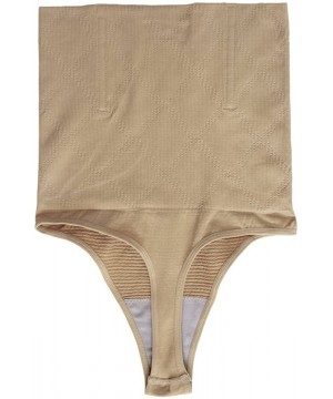 Shapewear Women Waist Cincher Girdle Tummy Slimmer Sexy Thong Panty Shapewear - Beige - CI184K84Q2K