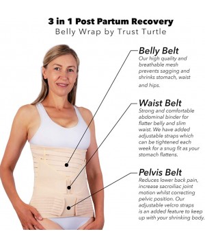 Shapewear 3 in 1 Postpartum Belly Wrap-Belly/Waist/Pelvis Post Partum Band-Fajas Postparto - CE192QG4A4E