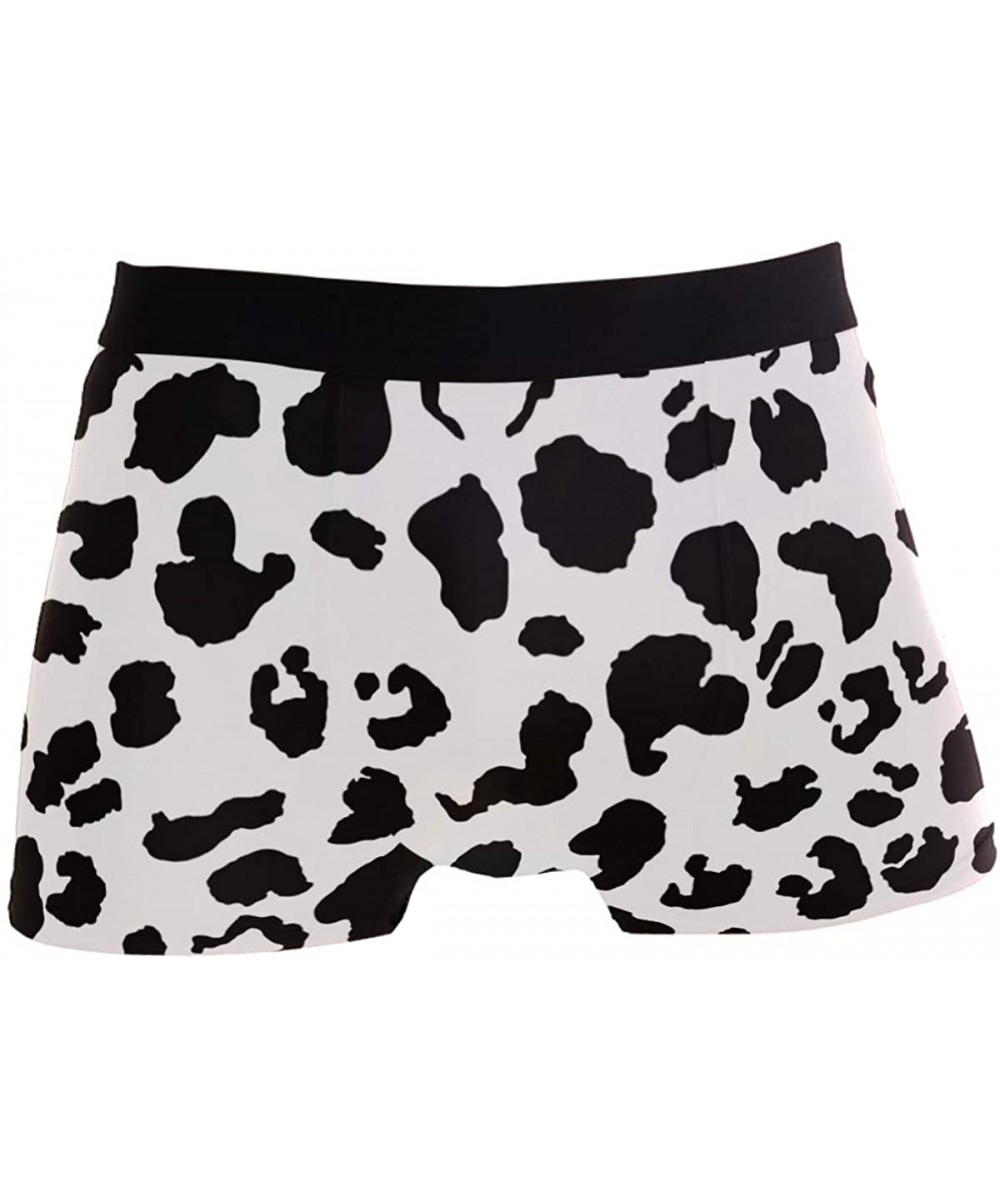 Boxer Briefs Man's Funny Pattern Waistband Boxer Brief Stretch Swimming Trunk - Cow Skin - CI18OA55T4R