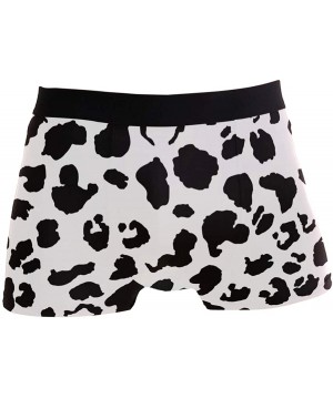 Boxer Briefs Man's Funny Pattern Waistband Boxer Brief Stretch Swimming Trunk - Cow Skin - CI18OA55T4R