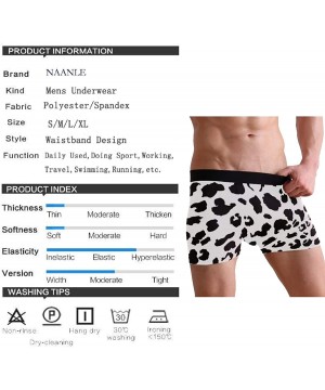 Boxer Briefs Man's Funny Pattern Waistband Boxer Brief Stretch Swimming Trunk - Cow Skin - CI18OA55T4R