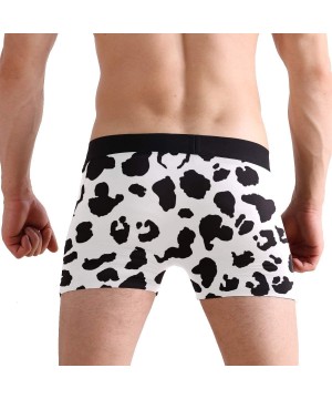 Boxer Briefs Man's Funny Pattern Waistband Boxer Brief Stretch Swimming Trunk - Cow Skin - CI18OA55T4R