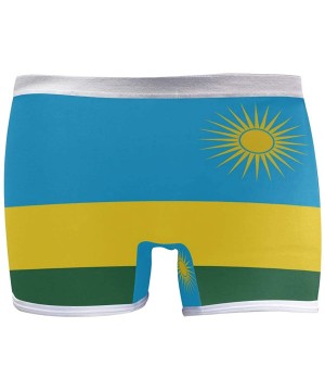 Panties Women's Seamless Boyshort Panties Puerto Rico Flag Underwear Stretch Boxer Briefs - Rwanda Flag - CM18SZM4YOC