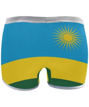 Panties Women's Seamless Boyshort Panties Puerto Rico Flag Underwear Stretch Boxer Briefs - Rwanda Flag - CM18SZM4YOC