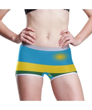 Panties Women's Seamless Boyshort Panties Puerto Rico Flag Underwear Stretch Boxer Briefs - Rwanda Flag - CM18SZM4YOC