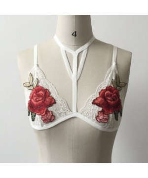 Bras Underwear LJSGB Sexy Halter Neck Lace Embroidered Appliques Floral Bralette 3/4 Cup Bra Sell Like Hot Cakes Bras For Wom...