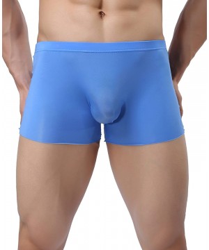 Boxer Briefs Men's Traceless Underwear Ice Silk Boxer Brief - 4-pack Blue - CA186OL60UK