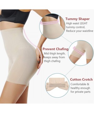 Shapewear Shapewear Shorts for Women Thigh Slimmer Slip Shorts Under Dress Tummy Control Panties Body Shaper - Beige-light Co...