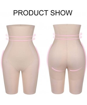 Shapewear Women's Seamless Shapewear High Waist Butt Lifter Body Shaper Tummy Control Thigh Slimmer - Nude - CJ18Y2XMMA8