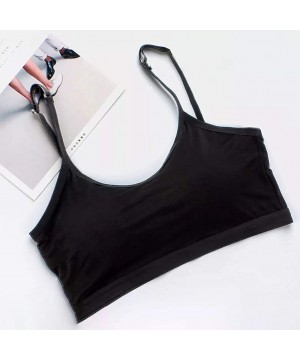 Camisoles & Tanks Women Sexy Wireless Bra Soft Tube Top Bandeau Vest Breathable Chest Pad Underwear for Girls Ladies - Black ...