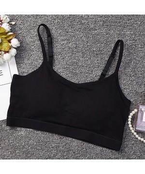 Camisoles & Tanks Women Sexy Wireless Bra Soft Tube Top Bandeau Vest Breathable Chest Pad Underwear for Girls Ladies - Black ...