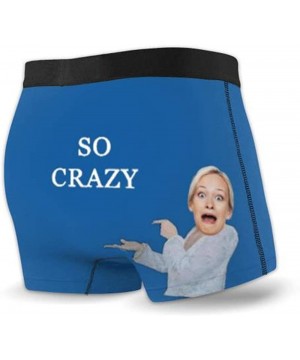 Boxers Personalized Men's Boxer Shorts Custom Shorts Print Character Avatar Underwear Novelty Shorts - Blue - C919DYX8L4X