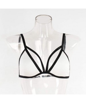 Accessories Sexy Women Elastic Cage Bra Lace Camisole Tank Tops Bra Bustier Bandage Teddy Corset S-XL - White - CS195AWAQUW