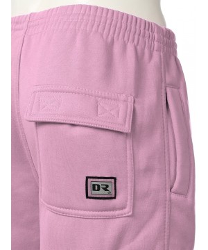 Sleep Bottoms Men Premium Cargo Sweat Shorts & Sweatpants Loose Comfort Fit M-5XL - 1rd02_pink - CZ18N820U0G