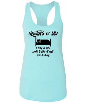 Tops Ladies Newtons First Law Sleep Racerback - Cancun - CV18Y9RUQ2Q