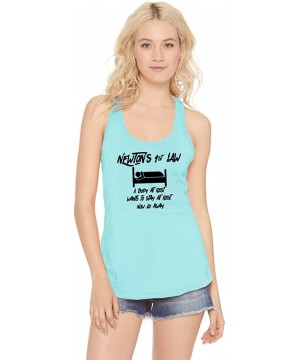 Tops Ladies Newtons First Law Sleep Racerback - Cancun - CV18Y9RUQ2Q