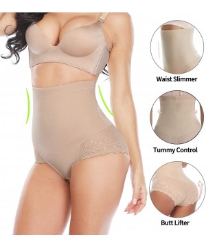 Shapewear Womens Tummy Control Shaping Panties High Waist Briefs Shapewear Butt Lifter Gridle Underwear - Nude -9 - CC18U7H23XD