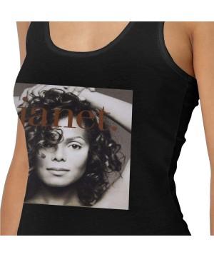 Camisoles & Tanks Janet Jackson Janet Womans Sexy Tank Comfortable Cool Vest Tshirts Black - Black - CK19DUCAO93