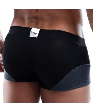 Boxer Briefs Boxer Trunk Ultra Soft Micro Pouch Mens Fashionable Underwear - Black/Grey - CV18UQ3ZRTM