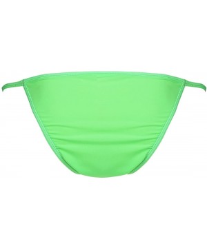 Briefs Mens Low Rise Stretch Bulge Pouch Tanga Semi See-Through Bikini Briefs Underwear - Green - C418E9S2I0D