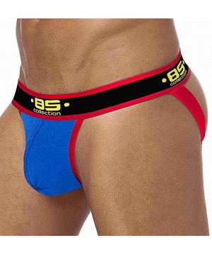 G-Strings & Thongs Men's Sexy Low Rise Underwear Jockstrap Athletic Supporters Solid Color Jock Strap - Multi Colors - CJ199S...