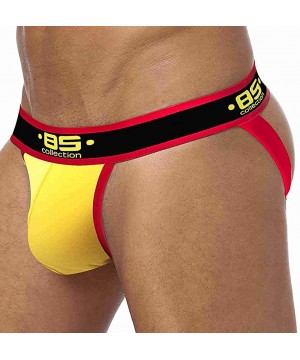 G-Strings & Thongs Men's Sexy Low Rise Underwear Jockstrap Athletic Supporters Solid Color Jock Strap - Multi Colors - CJ199S...