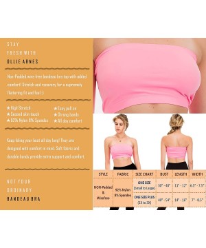 Camisoles & Tanks Women's Seamless Strapless No Wire No Pad Bandeau Crop Tube Bra Top - Mint - CH18SAQW0HZ