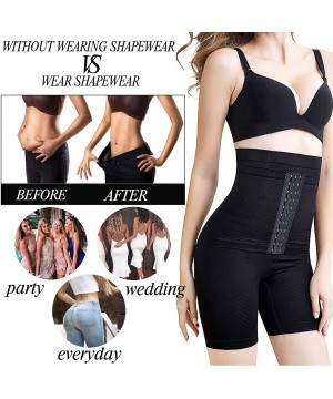 Shapewear Women Waist Trainer Tummy Control High Waist Shapewear Panties Butt Lifter Body Shaper - Black - CB1927LSMS9