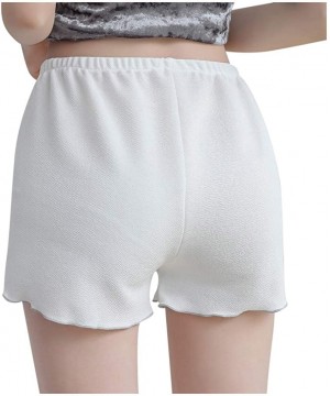 Bras Fashion Women Slim Pants Casual Solid Stretchy Underwear Shorts Safety - White - CS19COZTSX7