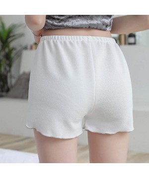 Bras Fashion Women Slim Pants Casual Solid Stretchy Underwear Shorts Safety - White - CS19COZTSX7