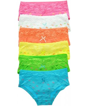 Panties Women's Assorted Printed Cotton Hiphuggers Hipster Panties (6-Pack) - 6-pack Bow Print Design - CY186HHCEE7