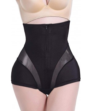 Shapewear Women Body Shaper High Waist Tummy Control Bodysuit Briefer Panty Compression Underwear Zipper Closure - Black - CE...