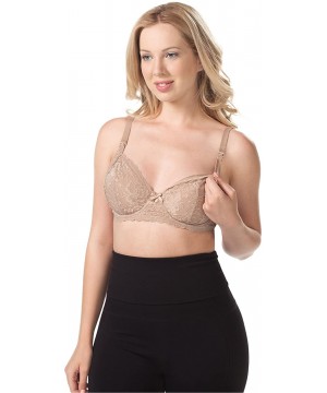 Bras Women's Luxe Body Lace Underwire Bra Bra - Warm Taupe - CF18598WS45