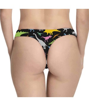 Panties Women's T-Back Thongs Dinosaur Cartoon Comfort Panty Underwear(XS-3XL) - Style 4 - CF18QTHKHC2