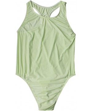 G-Strings & Thongs Men's Stretch Swimsuit Leotard Bodysuit Underwear Bikini Thongs - Green - CZ12K6VZ5S1