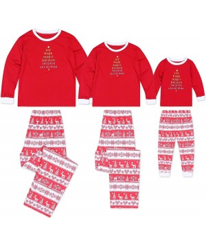 Sets Christmas Suit Pajamas Christmas Family Matching Sets Sleepwear Family Long Sleeve Set pjs Red - Christmas Pajamas Red -...