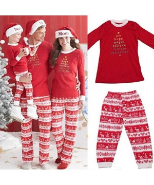 Sets Christmas Suit Pajamas Christmas Family Matching Sets Sleepwear Family Long Sleeve Set pjs Red - Christmas Pajamas Red -...