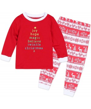 Sets Christmas Suit Pajamas Christmas Family Matching Sets Sleepwear Family Long Sleeve Set pjs Red - Christmas Pajamas Red -...