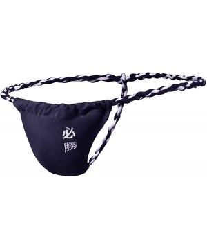 G-Strings & Thongs Sexy Men G-String Thongs T-Back Underwear Bikini Wrestling Sumo Briefs Tangas - G-string 4pcs(black+navy+b...