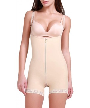 Shapewear Compression Garments After Liposuction Reductoras y Moldeadoras Firm Control Fajas Full Body Shaper Mid Thigh - Bei...