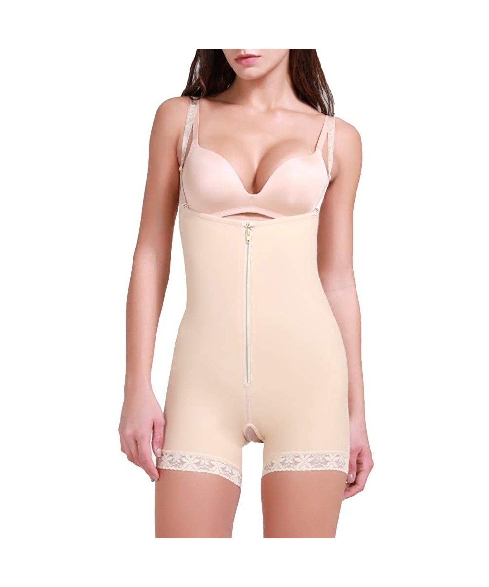 Shapewear Compression Garments After Liposuction Reductoras y Moldeadoras Firm Control Fajas Full Body Shaper Mid Thigh - Bei...