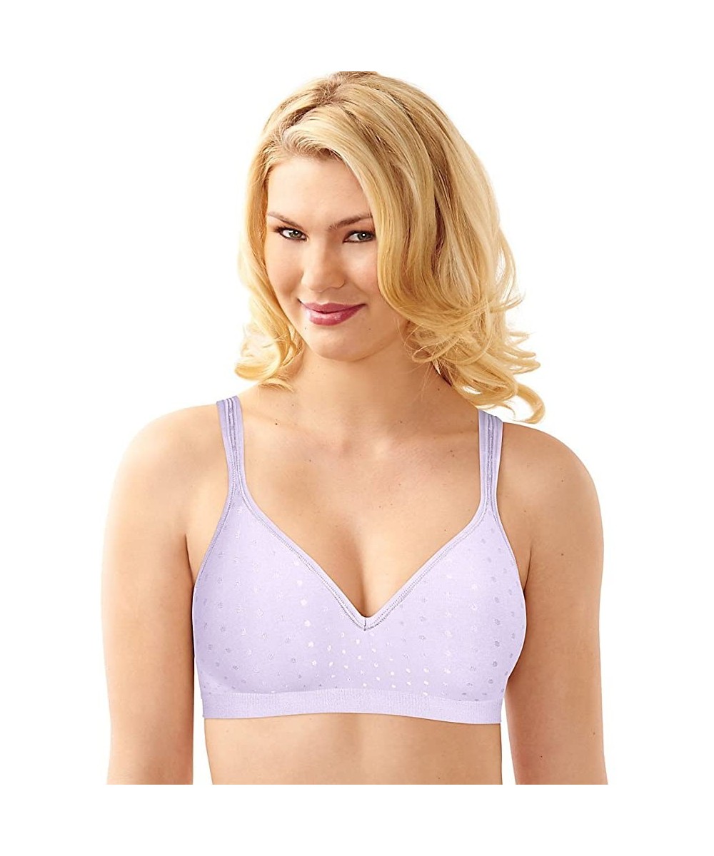 Bras Womens Comfort Revolution Wirefree Bra(3463) - Amethyst Quartz Dot - CP182DU8ZQI