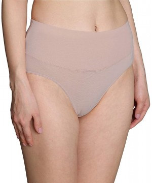 Panties Women's Multipack High Waisted Briefs Cotton Stretch Underwear Full Coverage Panties - Dirty Pink - CG18UE648RH