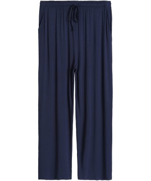 Sleep Bottoms Men's Lounge Pants - Navy - C712M97RKNX