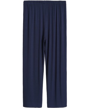 Sleep Bottoms Men's Lounge Pants - Navy - C712M97RKNX